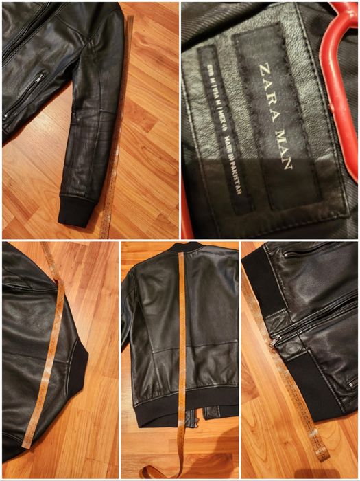 Geaca Zara piele naturală bomber