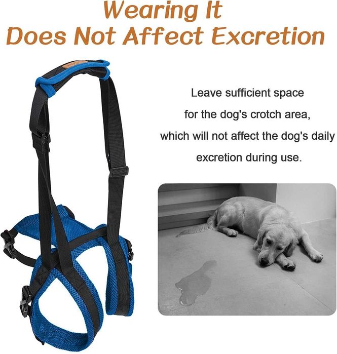 MIGHTYDUTY Колан за повдигане на кучета за задни крака, регулируем, XL