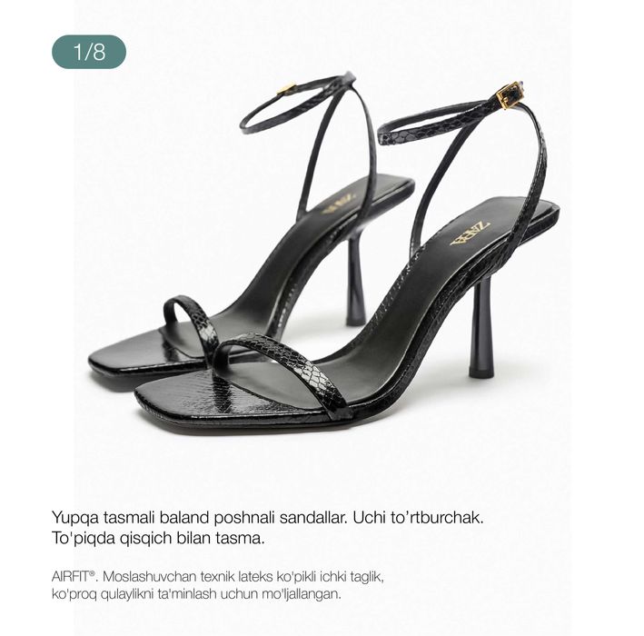 ZARA 2025 yil bahor–yoz sandallari