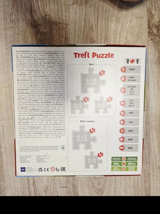 Set 3 Puzzle-uri Peppa Pig Trefl + 1 Puzzle Bonus