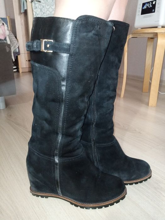 Продам сапоги замшевые