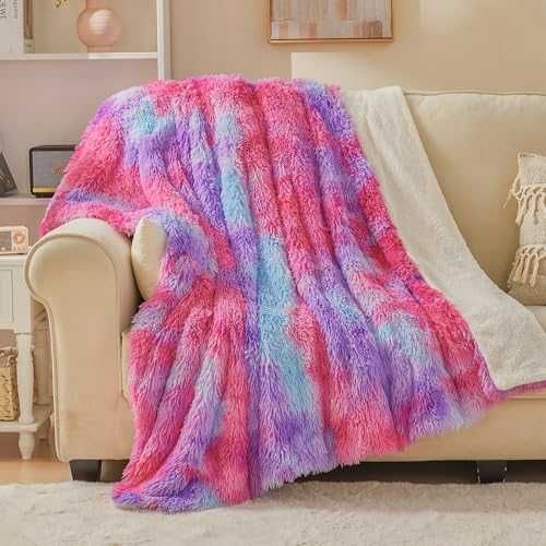 Пухкаво одеяло 150x200см Rainbow Pink Purple