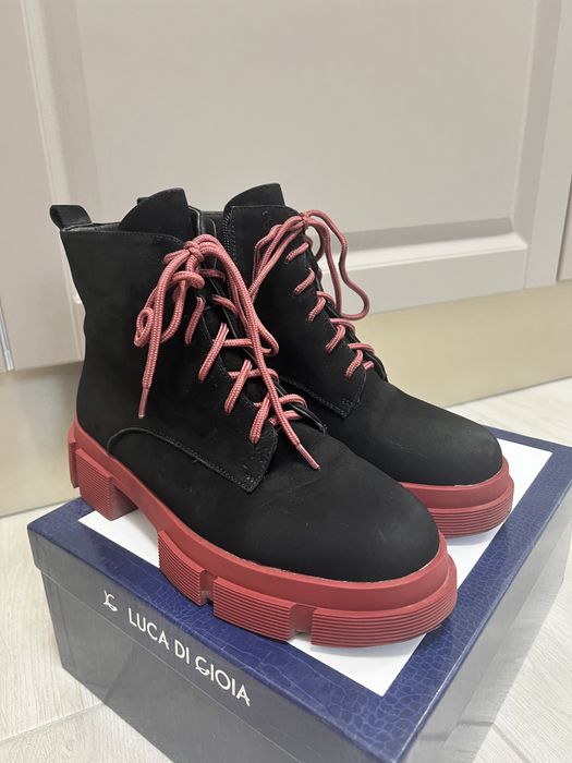 Bocanci din piele nabuc Luca Di Gioia