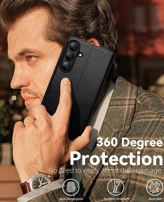 Кожен Калъф Тип Тефтер за Samsung Galaxy S26 S25 S24 S23 Ultra S22 S21