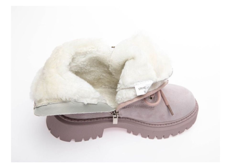 Зимние ботинки, замша