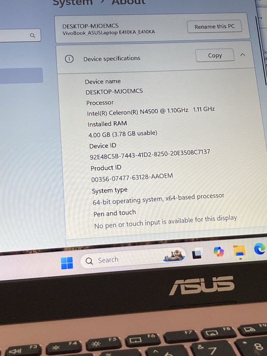 Laptop Asus • ca NOU • notebook