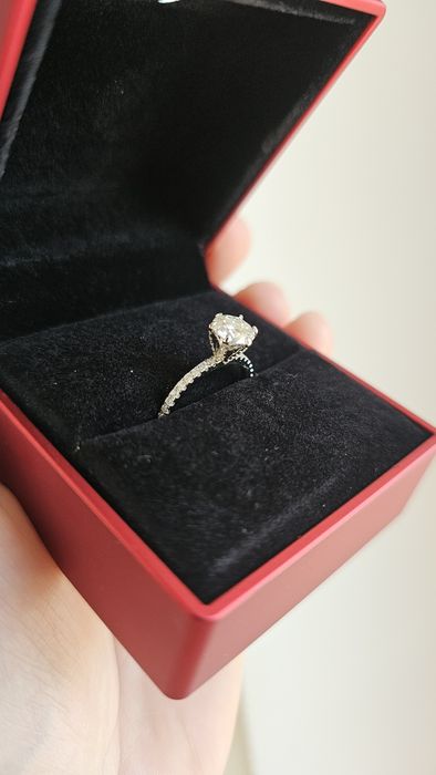 Inel cu piatra prețioasă MOISSANITE _Verif cu Diamond Test