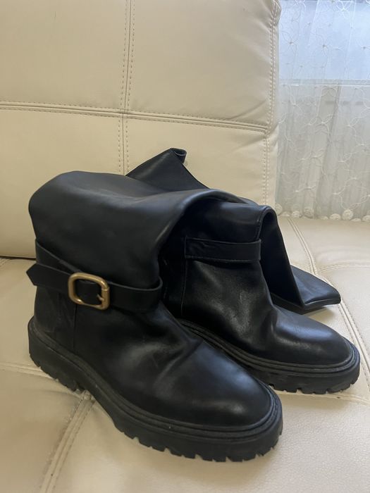 Cizme din piele Zara