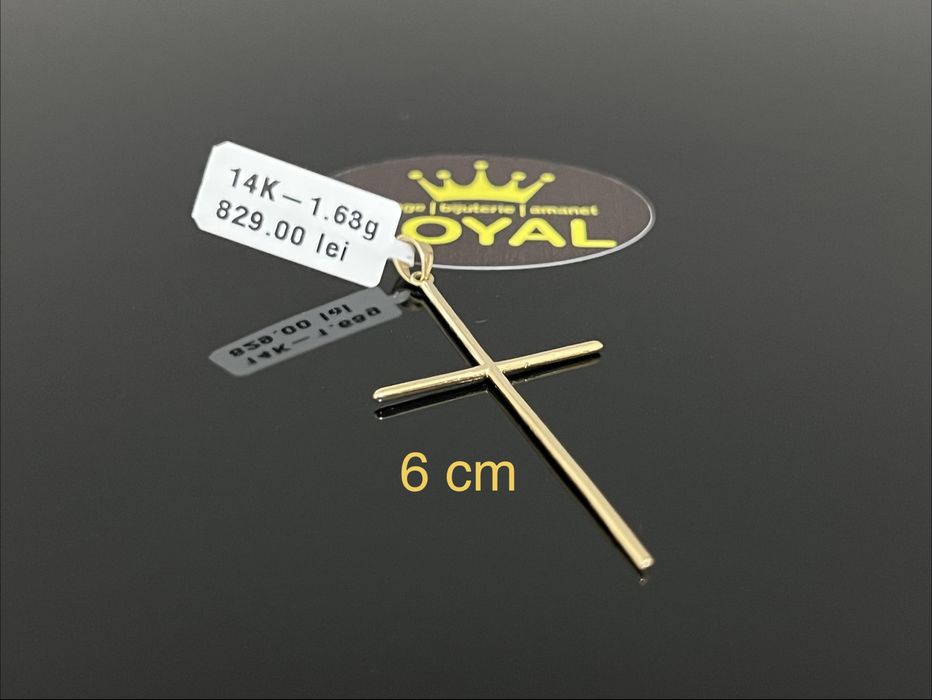 Bijuteria Royal CB : Pandantiv cruce aur 14k 1,63 grame