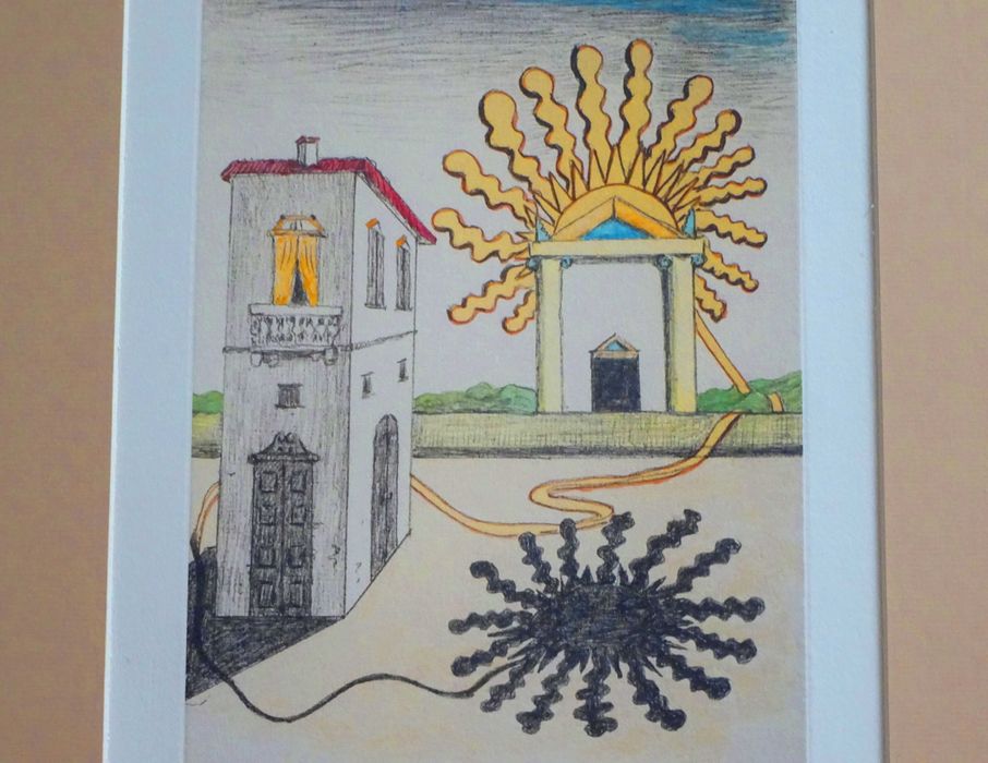 Tablou Giorgio De Chirico,’Temple of the Sun’| Piesa Foarte RARA