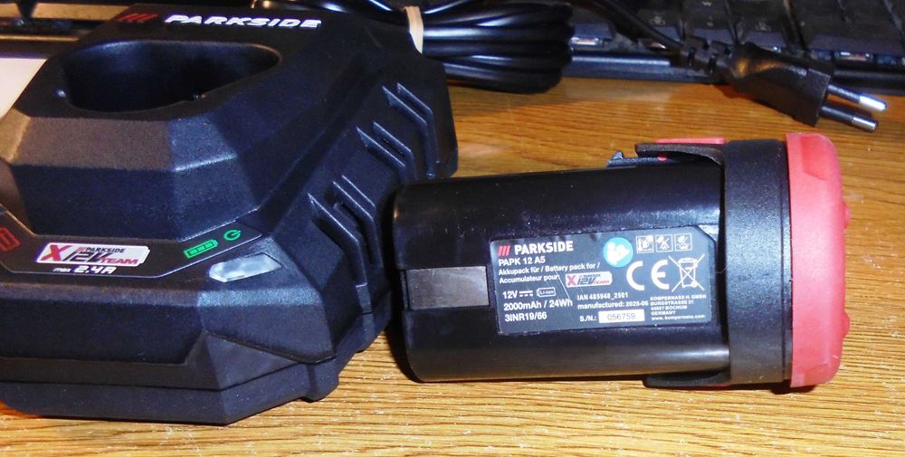 Vand set charger +acumulator 12 V Parkside X12V Team, Performance ,noi