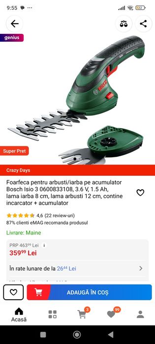 Bosch Isio3 foarfeca electrica gard viu iarba sigilata