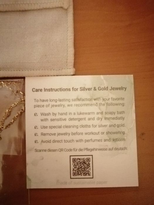 Elli гривна проба 925 позлатена