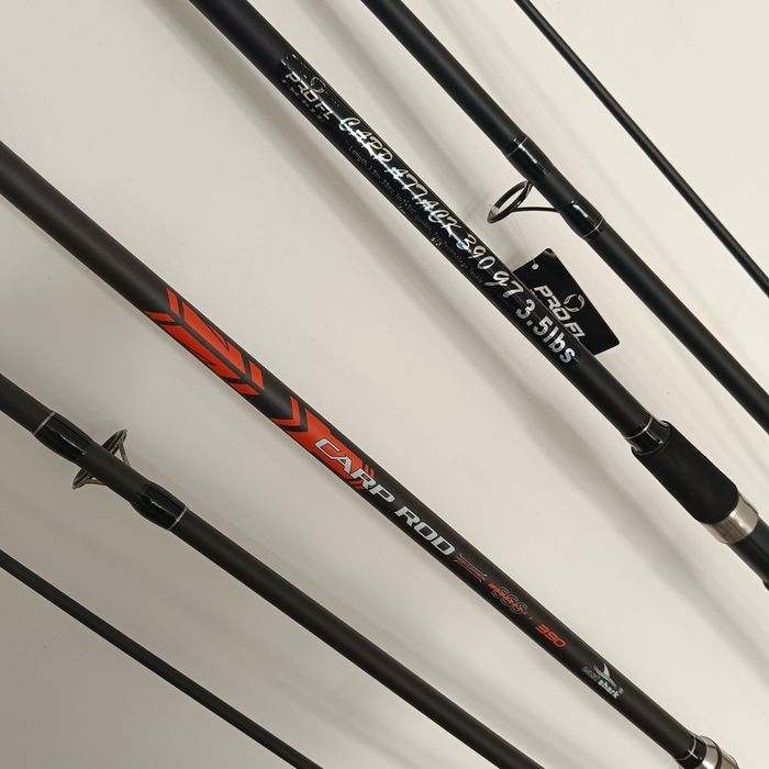 Set 4 Lansete din Carbon pentru Crap  3,9m/3 - 3,75LBS