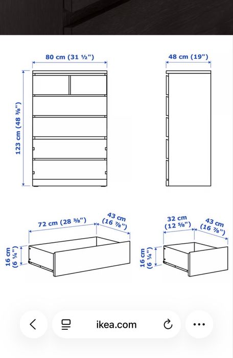 Comoda Ikea 6 rafturi