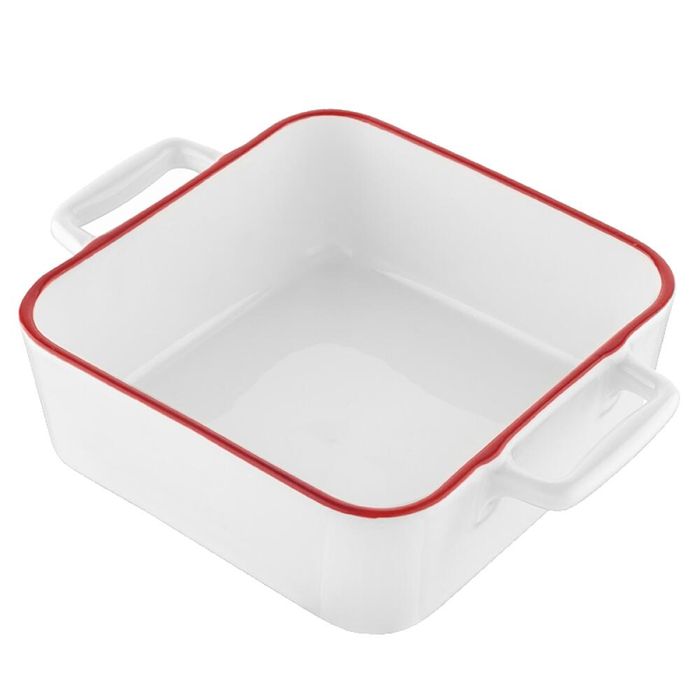Vas termorezistent din ceramica patrat pentru cuptor, 33 cm,