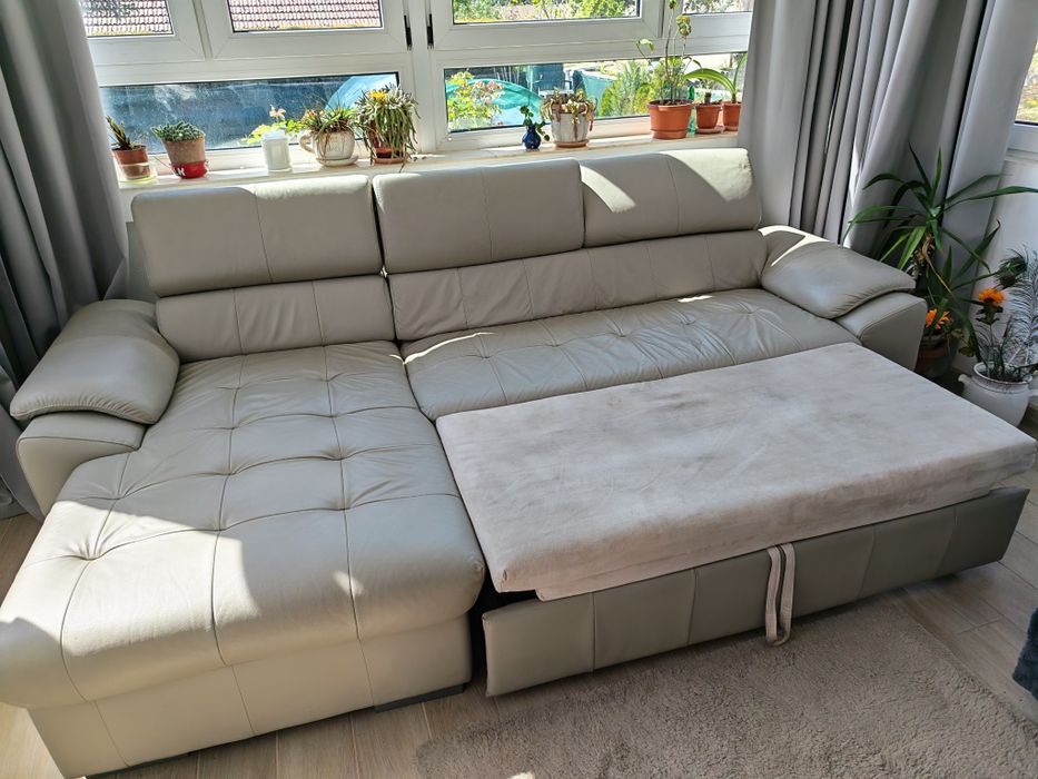 Canapea/coltar piele naturală extensibilă