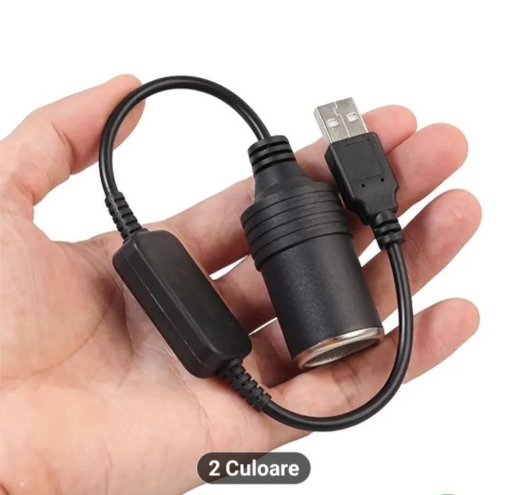 Adaptor de cablu USB la 12 V