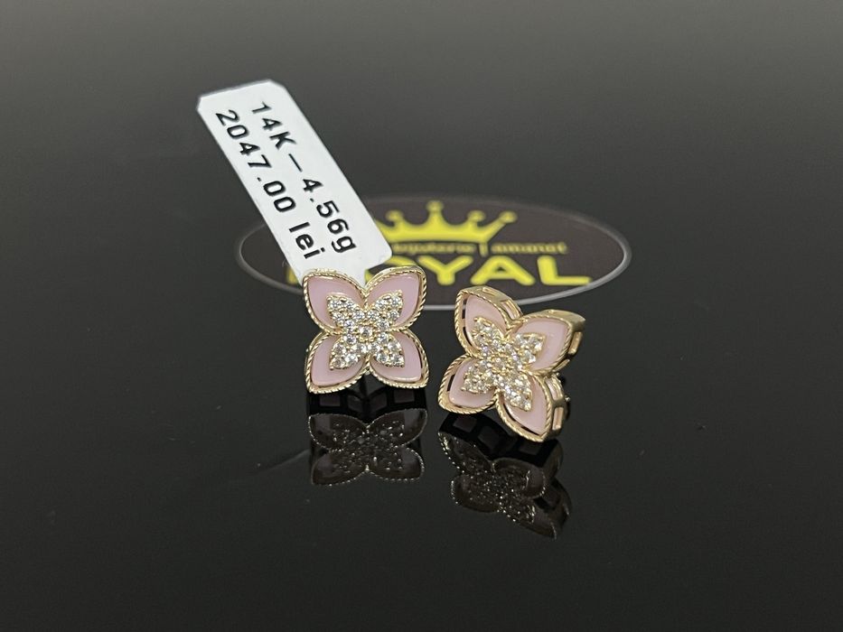 Bijuteria Royal CB : Cercei dama aur 14K 585  4,56 gr