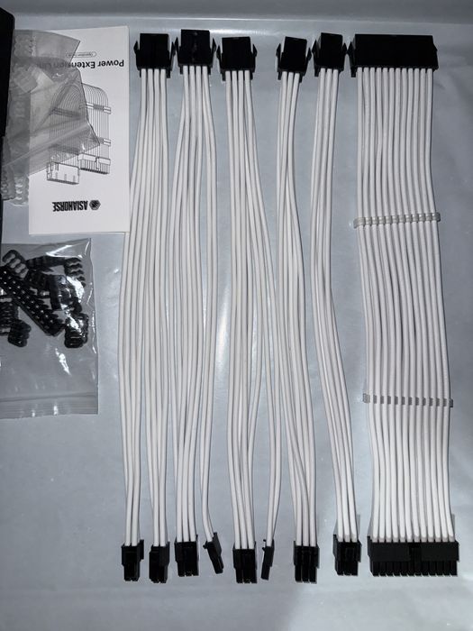 Cablu kit extensie sursa PC PSU GPU Asiahorse, 24PIN, 8PIN (4+4,6+2)