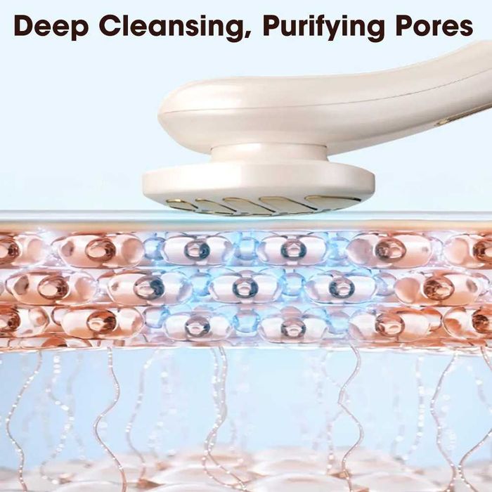 Уред за лице и шия с EMS , микроток, вибрация, червена и синя светлина