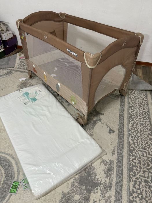 Детский кровать 3в1 матрас новый