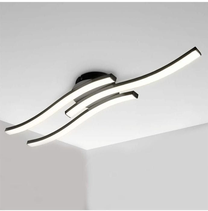 Plafoniera ondulata Flamey, 46cm, spot cu LED reglabil in trei culori