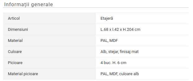 Set Mobila Living Modern - Alb Mat & Stejar