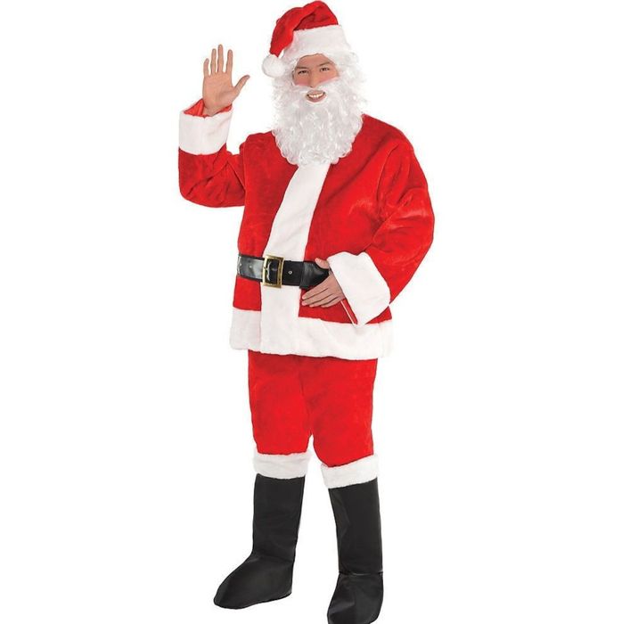 Луксозен коледен  костюм дядо коледа