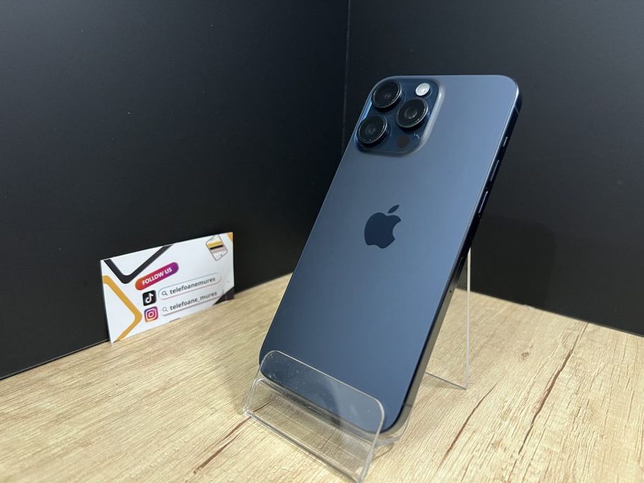 Iphone 15 Pro Max 256Gb Blue Titanium Second-Hand Foarte Bun 3 ani gar