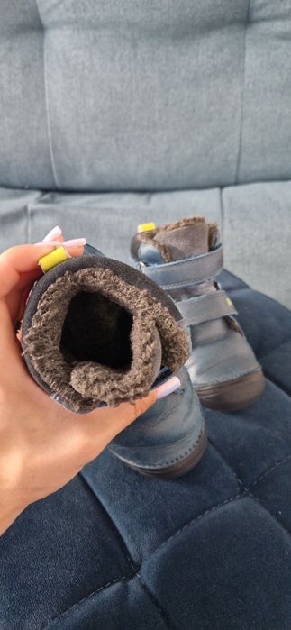 Ghete îmblănite Ponte, talpa supinată, velcro, albastru, 27