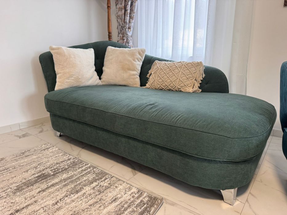 Recamier Canapea Dreapta Retro 206 x 116 Cm Natürlich