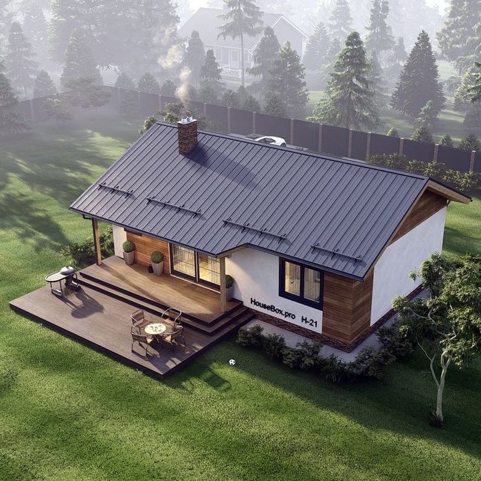 Vand Case, pe structura metalica,la cheie Din panouri sandwich