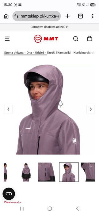 Jacheta Mammut Fall Line HS Thermo Hooded Jacket  mărime S lucrata M