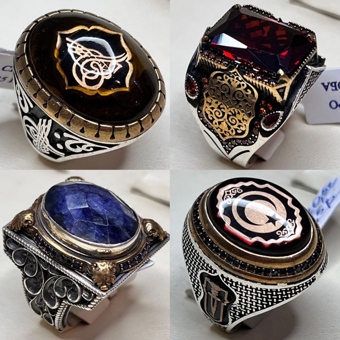 Мужские перстни, браслеты, цепи из серебра 925п