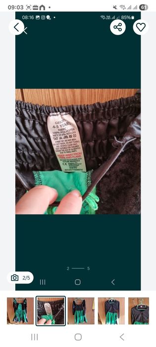 Rochita halloween varsta 4-5 ani +bolero bonus
