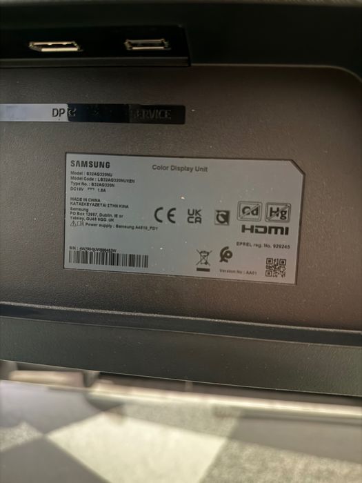 Monitor Samsung Odyssey G32A 32” 165Hz 1ms