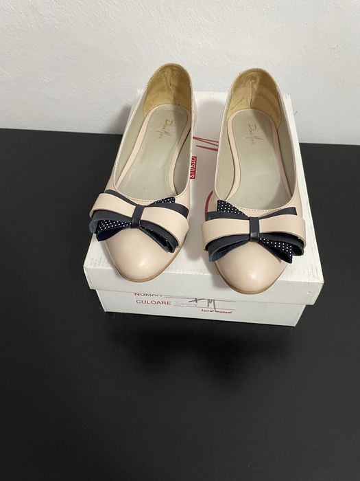 Balerini din piele, marimea 36 (23 cm), nude