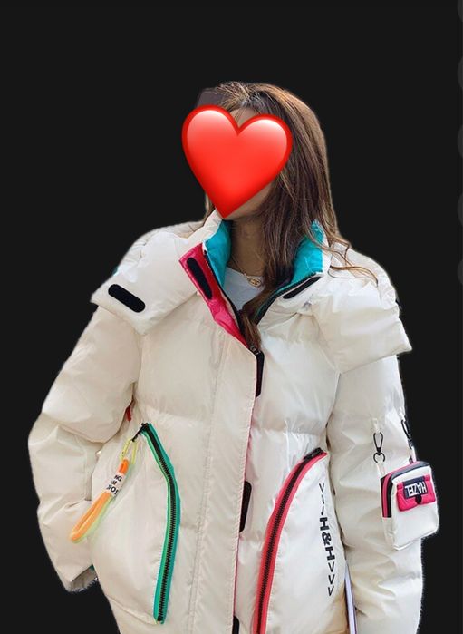 Пуховик длинный