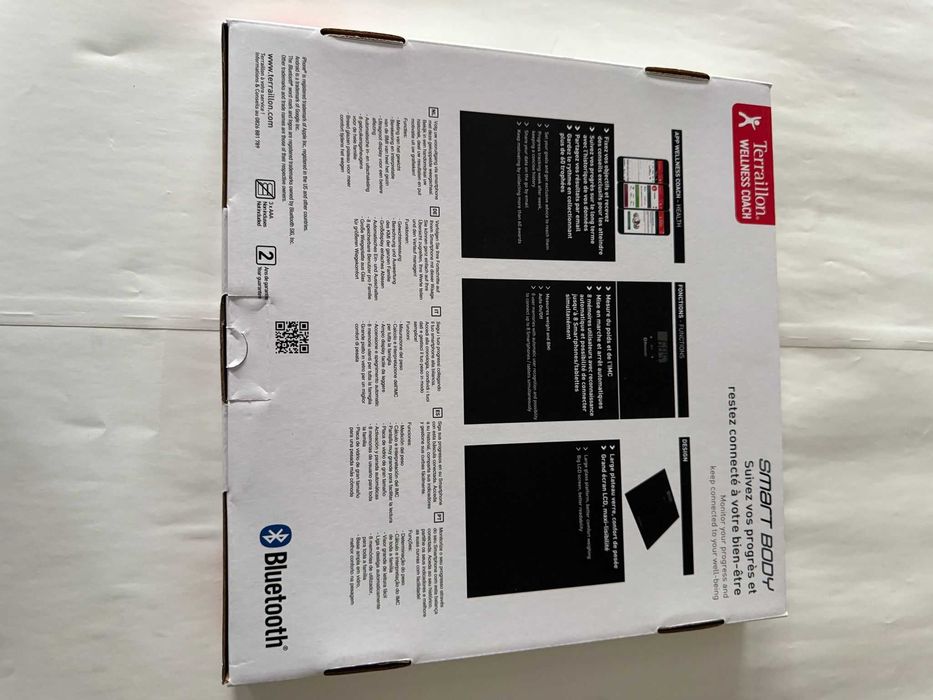 Cântar digital Smart Body, sticlă, negru, max. 150 kg