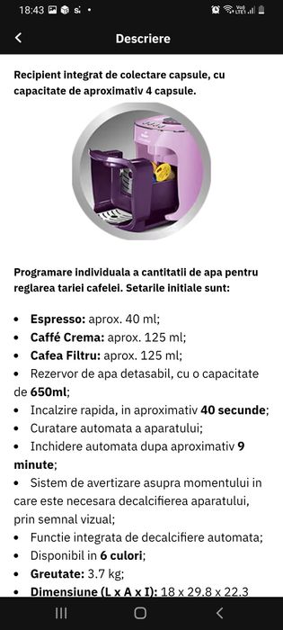 Aparat de cafea Tchibo