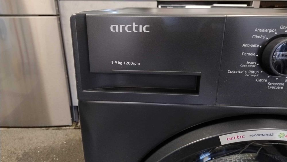 A+++ Черна Пералня машина Arctic-Беко 9 кг 1200 об/мин Inverter Motor