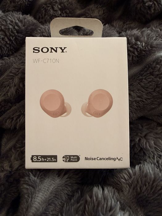 Безжични слушалки Sony - WF-C710N, TWS, ANC, розови