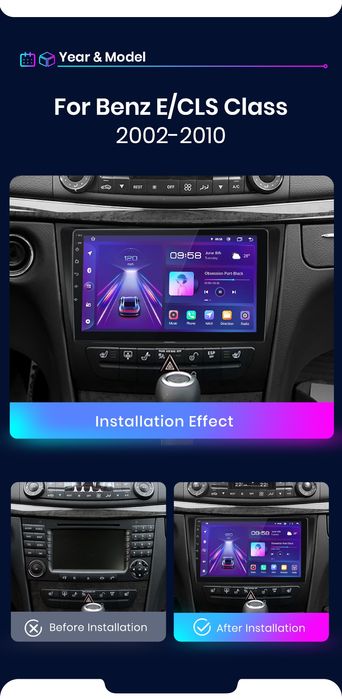 Navigatie Android Mercedes E W211,W219 Cls,W463 G class,CLK W209