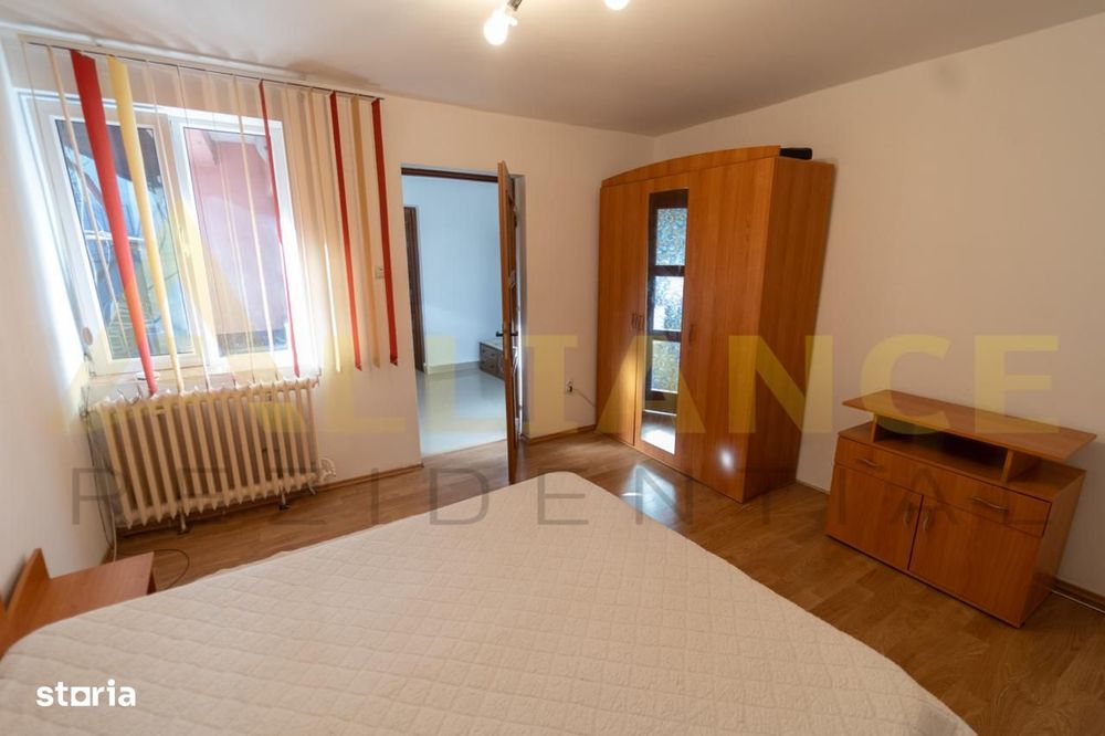 Garsoniera la parter cu gradina de inchiriat