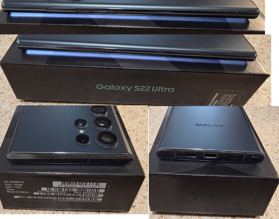 Samsung Galaxy S22 Ultra 5G – 12GB RAM / 256GB – Verde – STARE BUNA