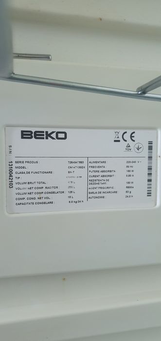Nefunctional - Frigider Beko CN147130DX No Frost -> pentru piese sau reparat | Complet | Sector 6