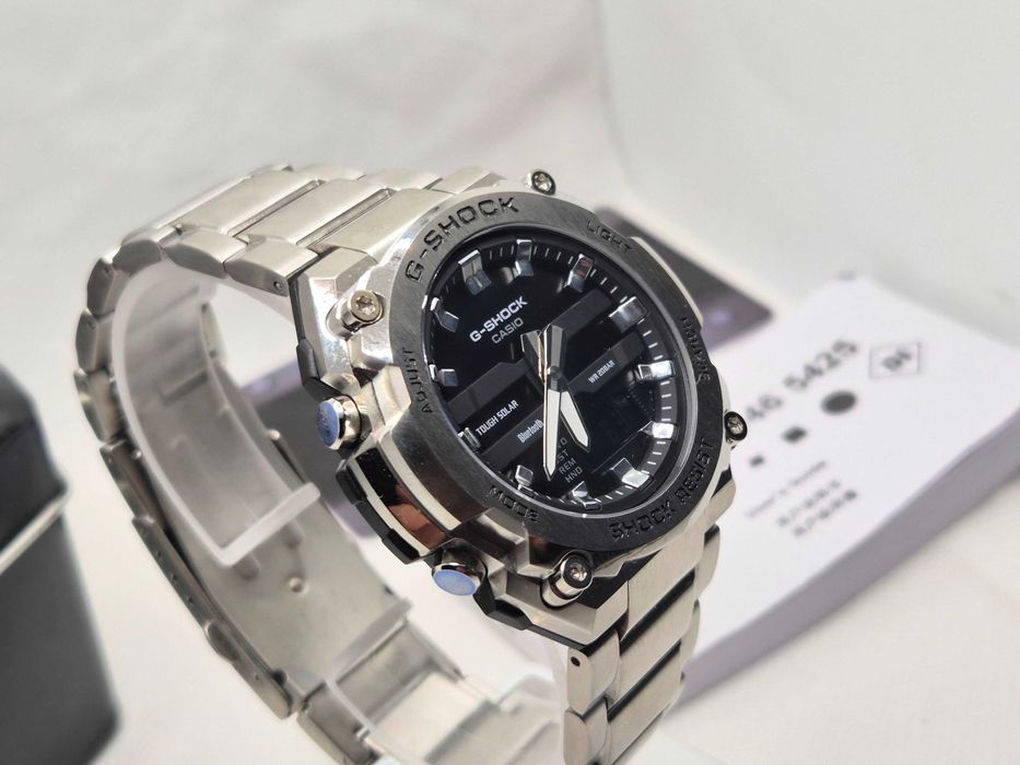 Ceas Sport Barbati Casio g shock GST B600 SILVER FULL METAL, Nou, Garantie 2 ani
