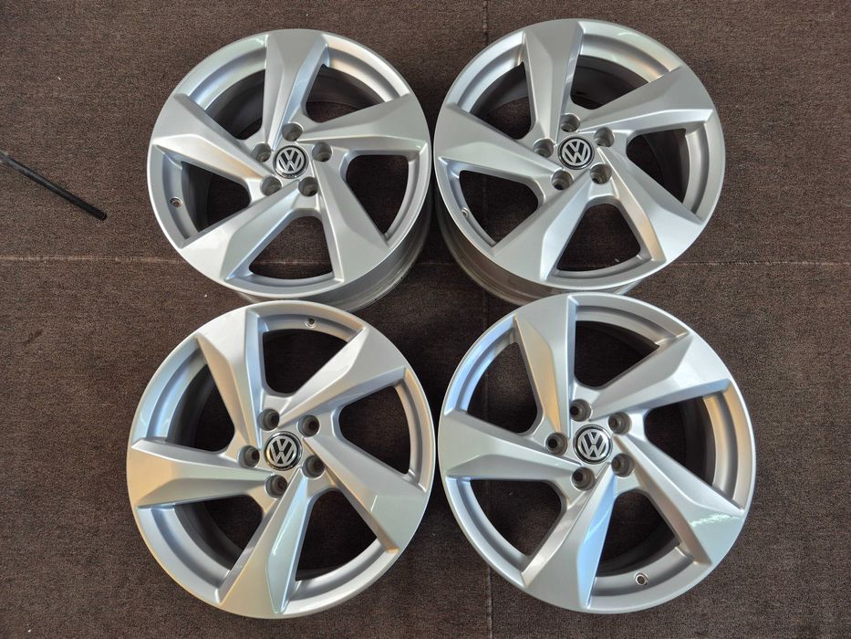 4 Jante Aliaj 5x112 18'' 7J ET 43 - OEM AUDI Q2 Q3 / VW Passat Touran Sharan T-Roc Tiguan / Skoda Octavia Karoq Kodiaq CA NOI !