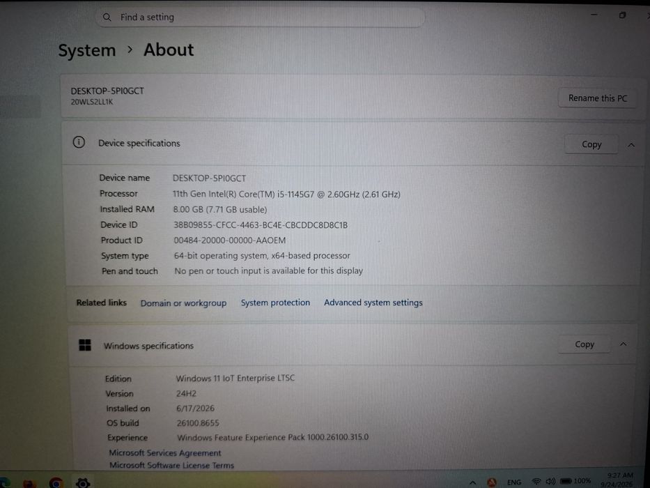 ThinkPad X13 Gen 2 Ram8 gb + Windows 11